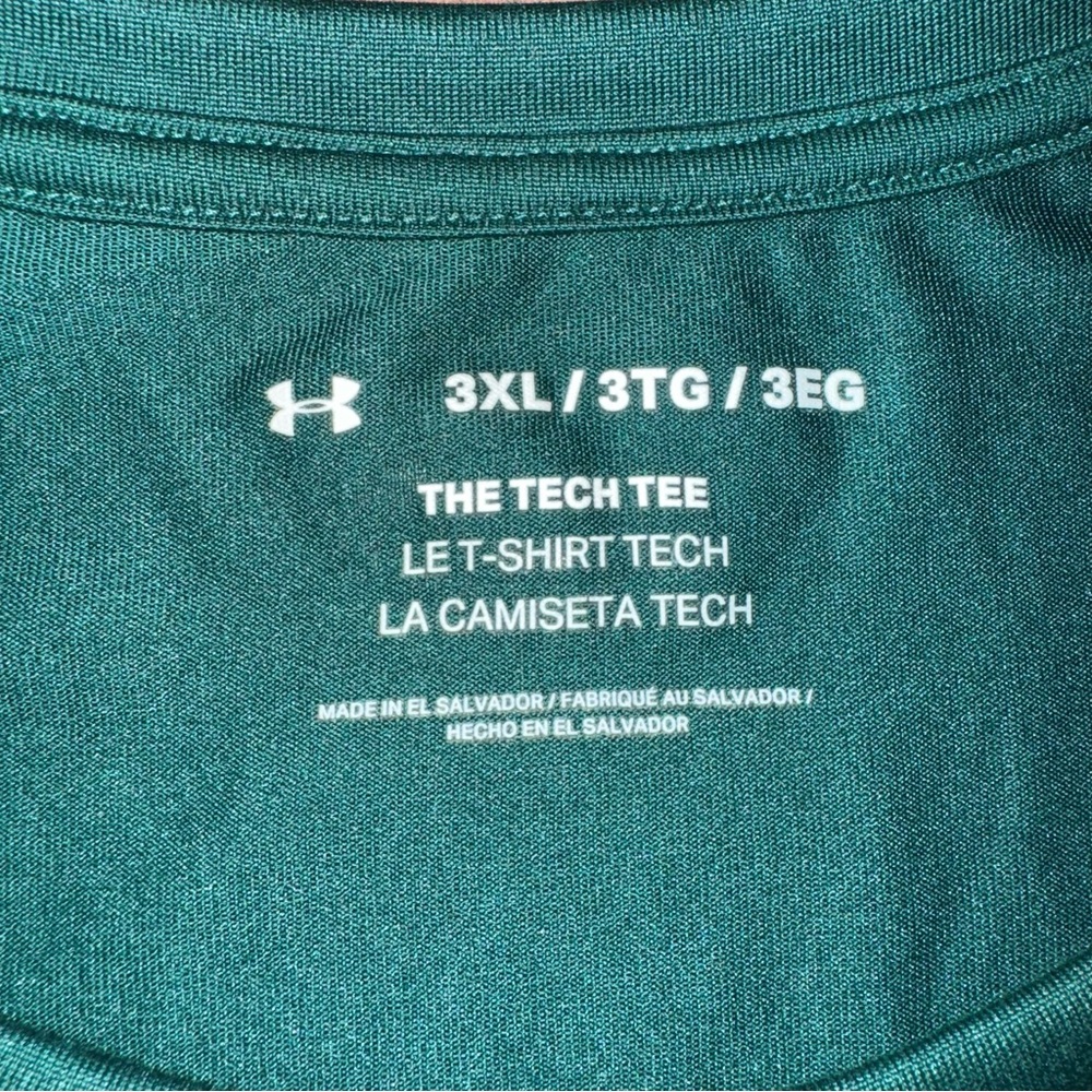 Under Armour The Tech Tee Men's 3XL Green Short Sleeve Loose Fit Shirt Quick-Dry - Picture 4 of 9